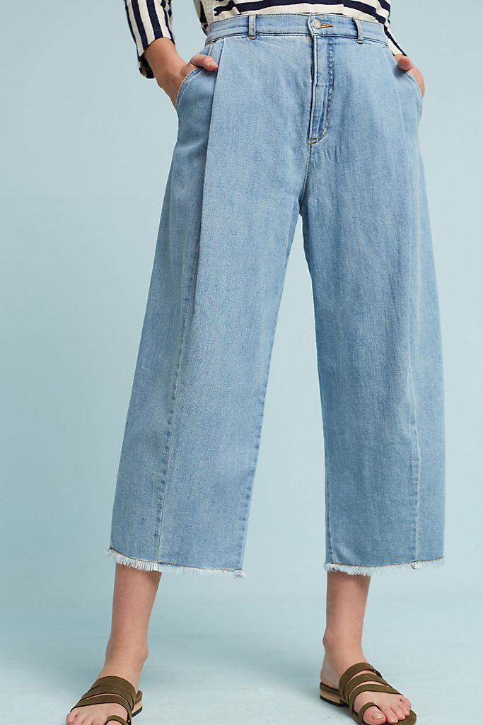 Pilcro High-Rise Wide-Leg Cropped Jeans | Anthropologie