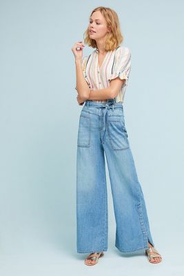 pilcro wide leg jeans