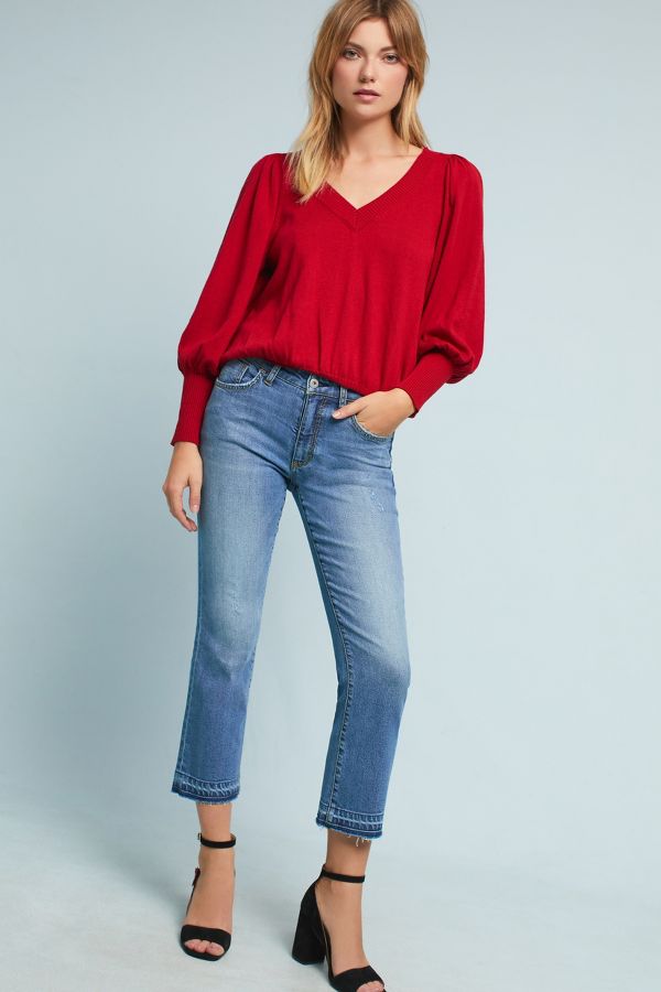 Pilcro High-Rise Cropped Flare Jeans | Anthropologie