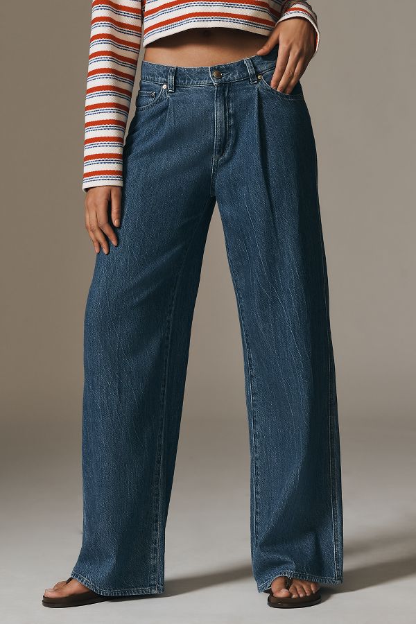 Slide View: 2: DL1961 Isabel Mid-Rise Wide-Leg Jeans