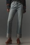 Thumbnail View 2: DL1961 Patti Cuffed High-Rise Straight-Leg Jeans