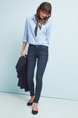 DL1961 Women's Florence Skinny Ankle Jeans - Mid Rise White Denim