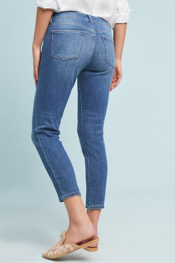 DL1961 Women's Florence Crop Skinny Jeans - Mid Rise, Instasculpt Fit, Leopard Print - View #5