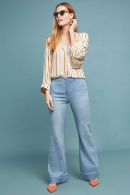 pilcro high rise flare jeans