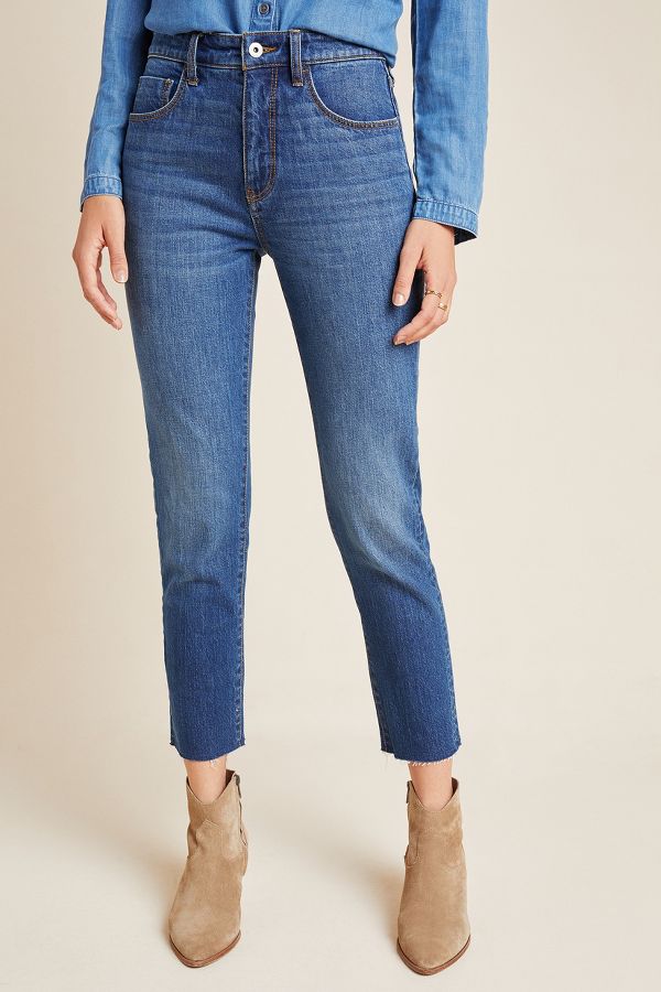 Pilcro Ultra High-Rise Straight Ankle Jeans | Anthropologie