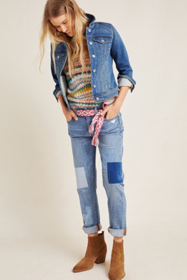 pilcro patchwork jeans