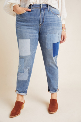 pilcro patchwork jeans