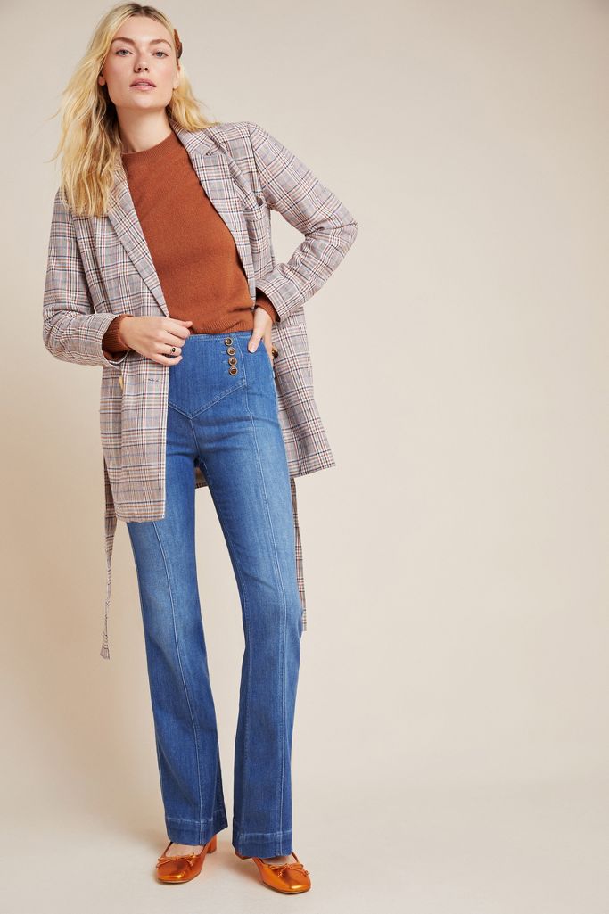 Pilcro High-Rise Seamed Bootcut Jeans | Anthropologie