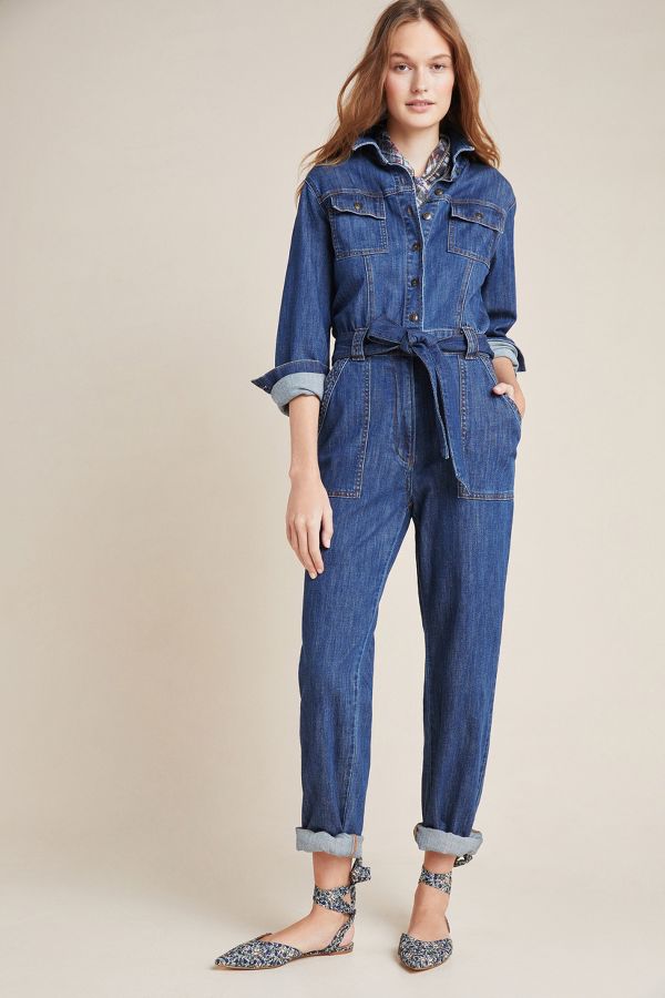 Pilcro Flynn Utility Denim Jumpsuit | Anthropologie UK