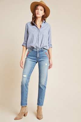 pilcro slim straight jeans
