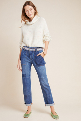 high waisted slim boyfriend jeans