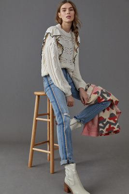 boyfriend jeans with side stripe