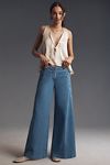 Thumbnail View 1: Maeve Scallop-Edge High-Rise Wide-Leg Jeans