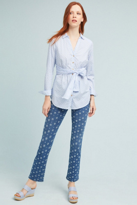 anthropologie embroidered jeans