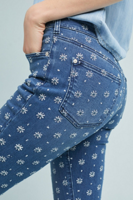 anthropologie embroidered jeans