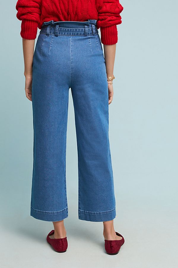 Pilcro Ultra High-Rise Belted Wide-Leg Jeans | Anthropologie