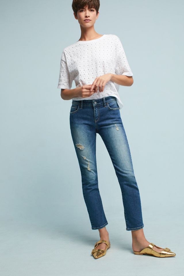 Pilcro Mid-Rise Slim Straight Jeans | Anthropologie