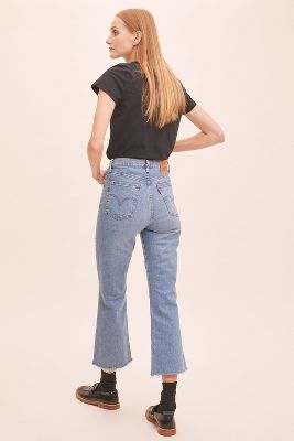 ribcage cropped flare levis