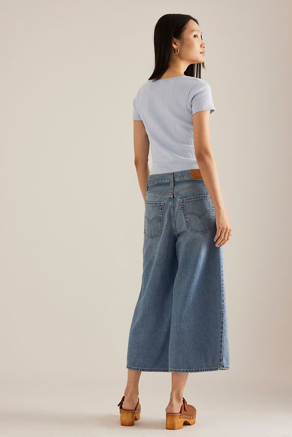 Vista de diapositivas: 2: Levi's Denim Wide-Leg Culottes