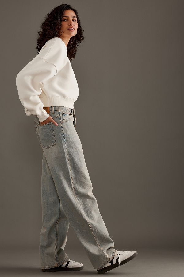 Slide View: 4: Jeans Relaxed Taille Basse Hill Dr. Denim