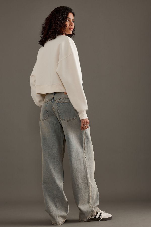 Slide View: 2: Jeans Relaxed Taille Basse Hill Dr. Denim