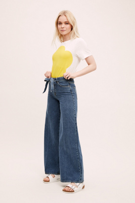 jean wide leg femme