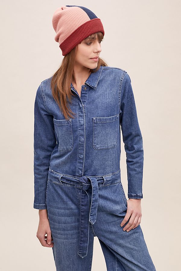 Selected Femme Victoria Denim Overall Mit Weitem Beinschnitt