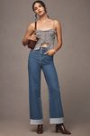 Thumbnail View 1: The Austyn High-Rise Cuffed Wide-Leg Jeans by Pilcro