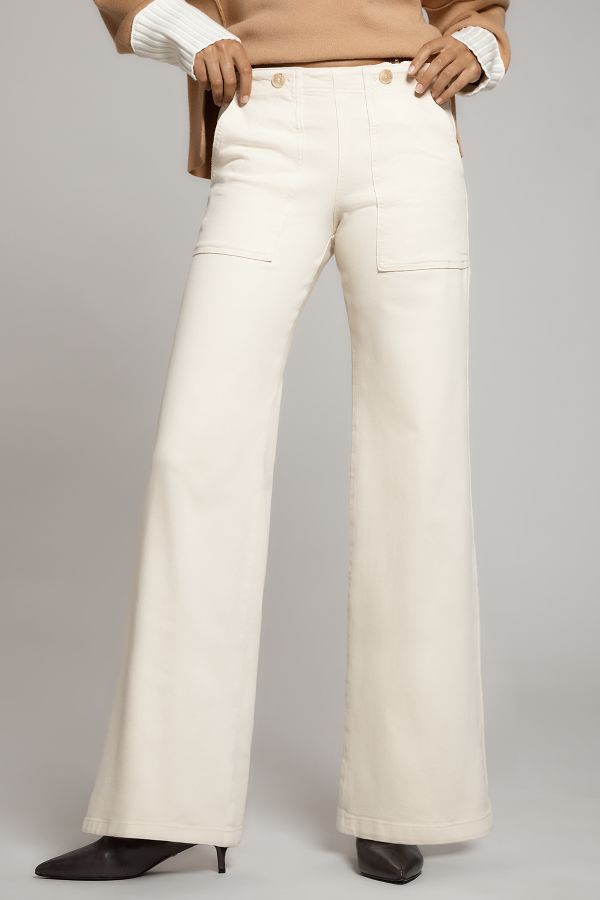 Slide View: 2: The Kit High-Rise Wide-Leg Utility Trouser Jeans by Pilcro