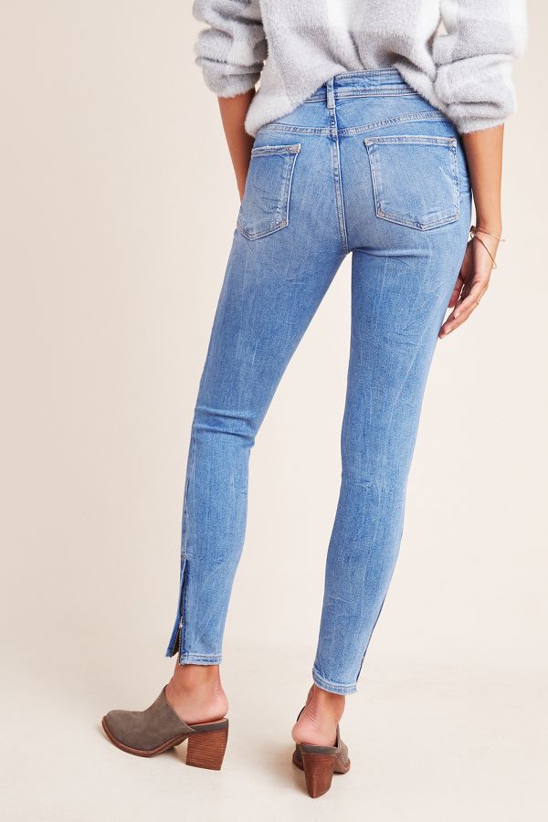 Pilcro High-Rise Ankle Zip Skinny Jeans | Anthropologie