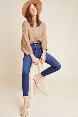 button fly skinny jeans