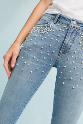 pants with pearls on them