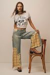 Thumbnail View 1: The Adi Mid-Rise Relaxed Flare Jeans by Pilcro: Patchwork Edition