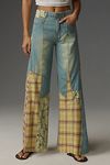 Thumbnail View 5: The Adi Mid-Rise Relaxed Flare Jeans by Pilcro: Patchwork Edition