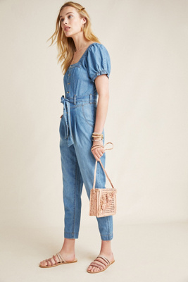 pilcro denim jumpsuit