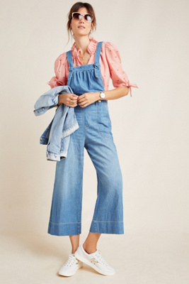 anthropologie denim jumpsuit