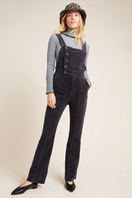 button front dungarees