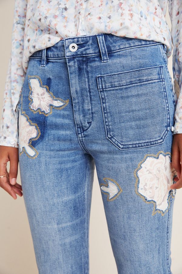 Pilcro Rose High-Rise Bootcut Jeans | Anthropologie