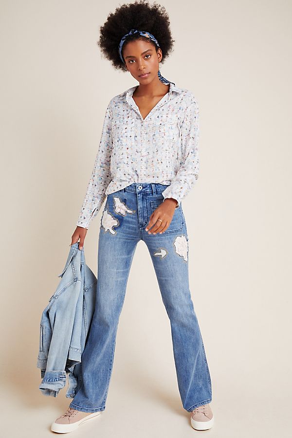 Slide View: 1: Pilcro Rose High-Rise Bootcut Jeans