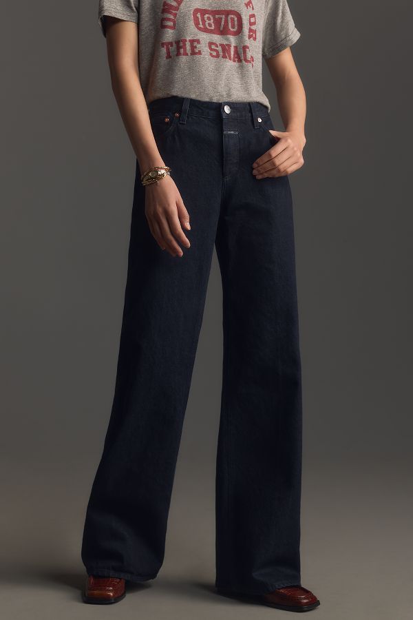 Slide View: 2: Closed Gillian Low-Rise Wide-Leg Jeans