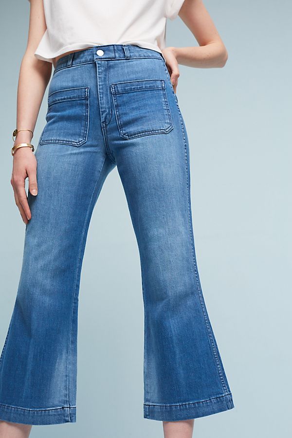 AMO Sailor Ultra High-Rise Cropped Flare Jeans | Anthropologie