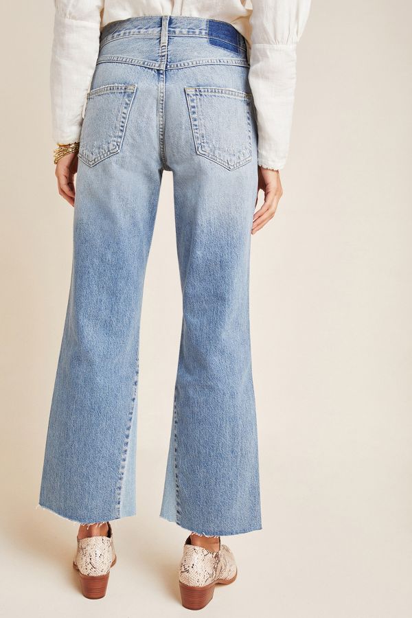 AMO Patchwork Ultra High-Rise Wide-Leg Jeans | Anthropologie