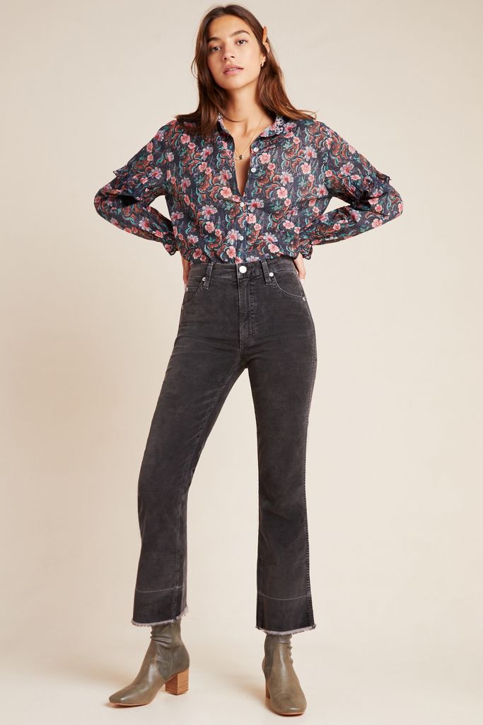 velvet flare jeans