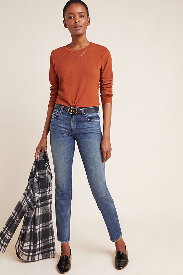 Slide View: 1: AMO Stix Mid-Rise Skinny Ankle Jeans