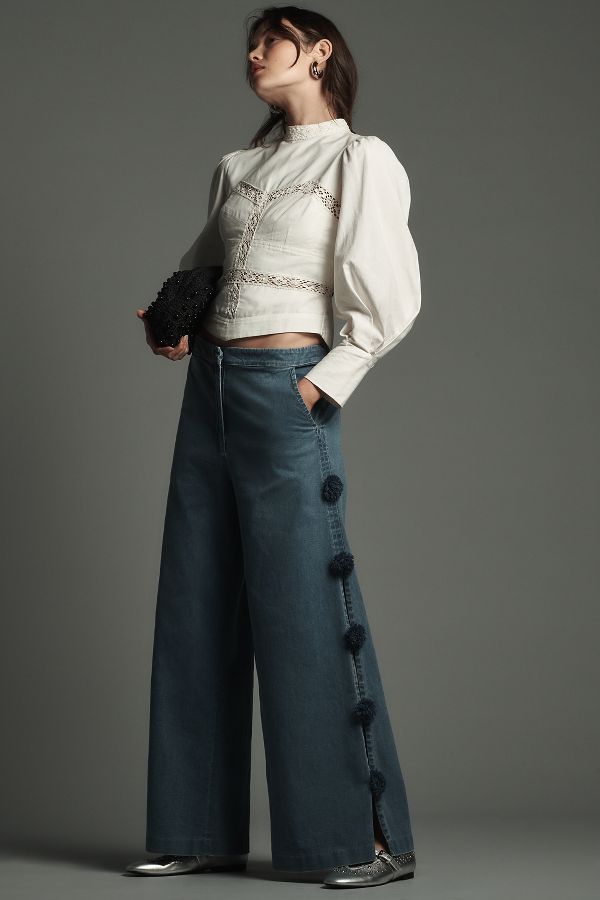 Slide View: 3: Tracy Reese Pom Pom Trouser Jeans