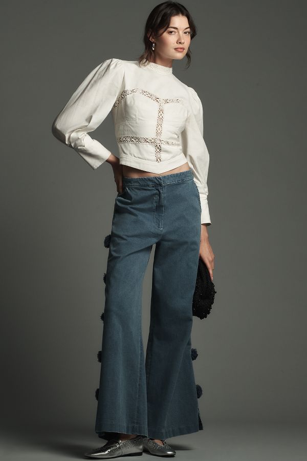 Slide View: 1: Tracy Reese Pom Pom Trouser Jeans