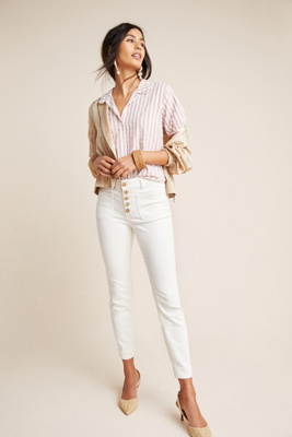 pilcro white jeans