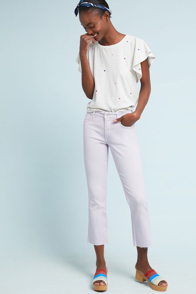 Pilcro High-Rise Cropped Bootcut Jeans | Anthropologie