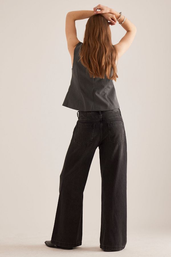 Vista diapositiva: 2: Pistola Jadyn Low-Rise Palazzo Jeans