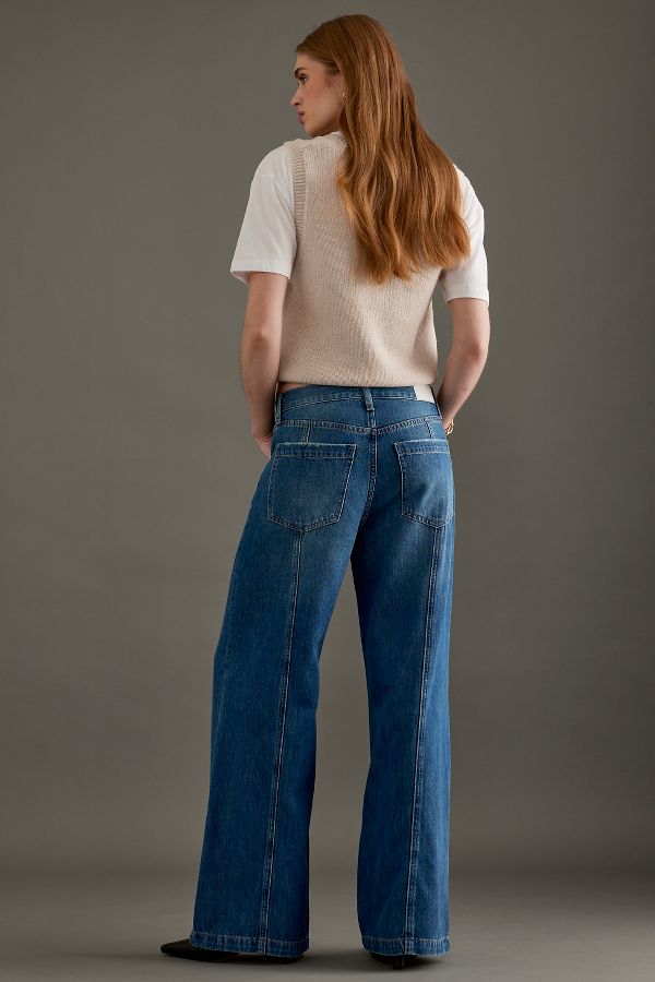 Slide View: 2: Jeans Palazzo Jadyn Taille-Basse Pistola